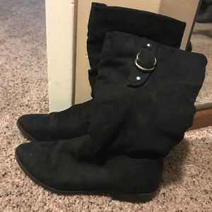Black Mid-calf boots